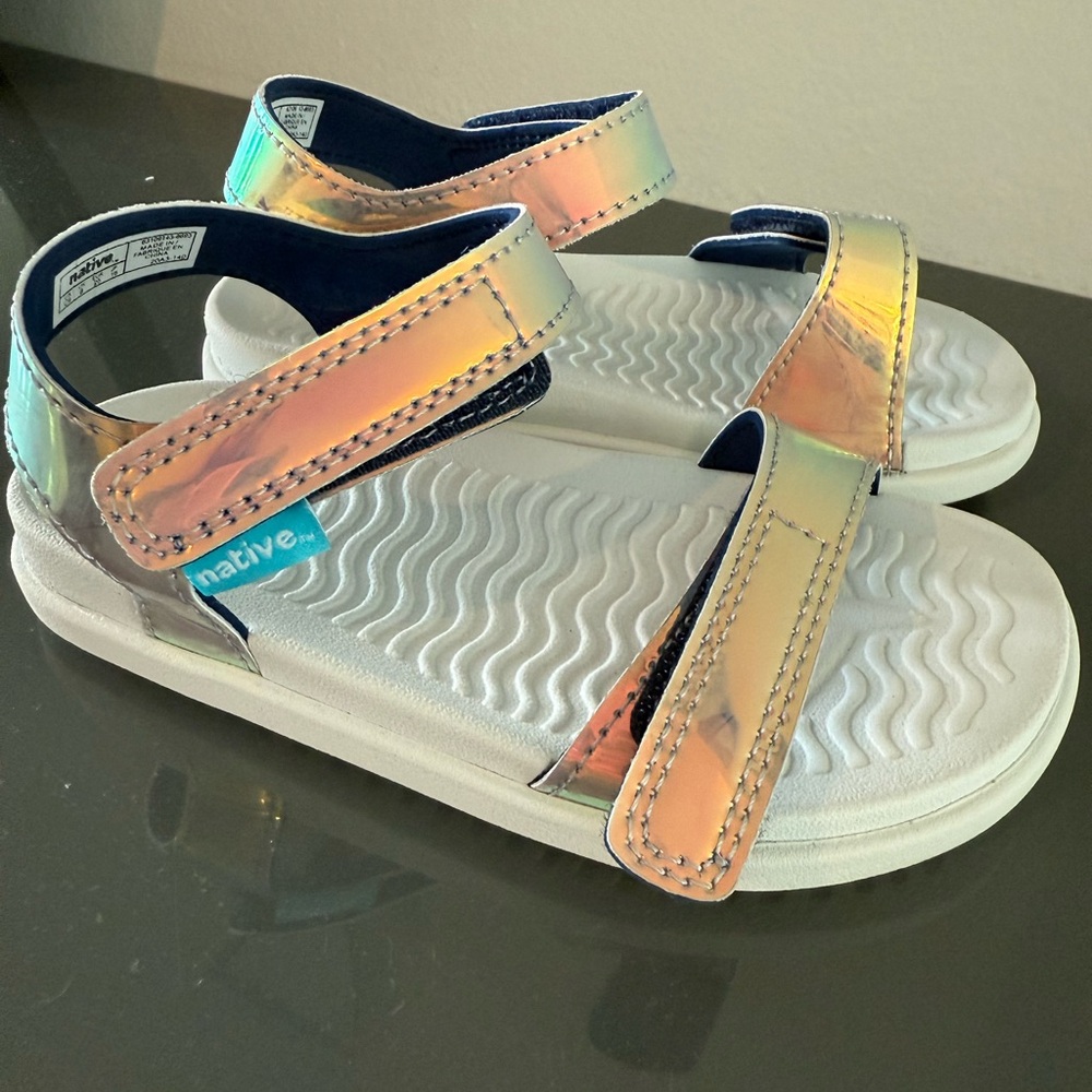 Native Kids' Holographic Sandals